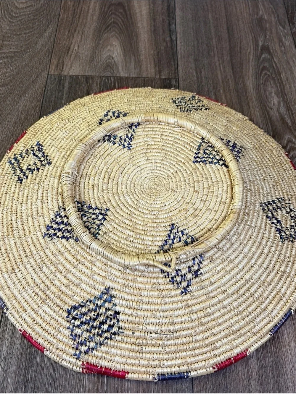 Tribal Southwest Native American Hand Woven Coil Harvest Basket Bowl 13